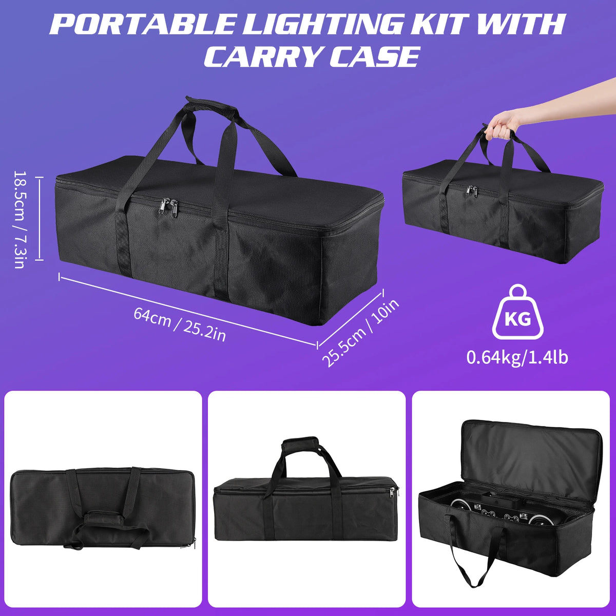 2PCS Bracket Effect Lights 7in1 RGBW LED Light Stand Kit W/Bag Magic Ball Beam Effect Light Remote Control DJ Disco Party Lights
