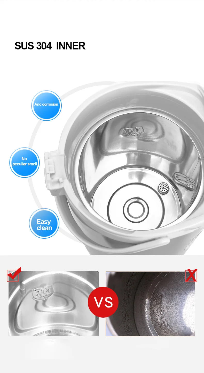 Electric Hot Water Boiler&Warmer,Manual DispenseAuto Water Pot Safety Stainless Steel Hot Water Dispenser Water Boiler 5.8Liter