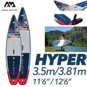 AQUA MARINA HYPER Surf Board Inflatable Stand-Up Inflatable Surfboard Water Sports SUP Board Longboard Boat Dinghy Raft 350cm