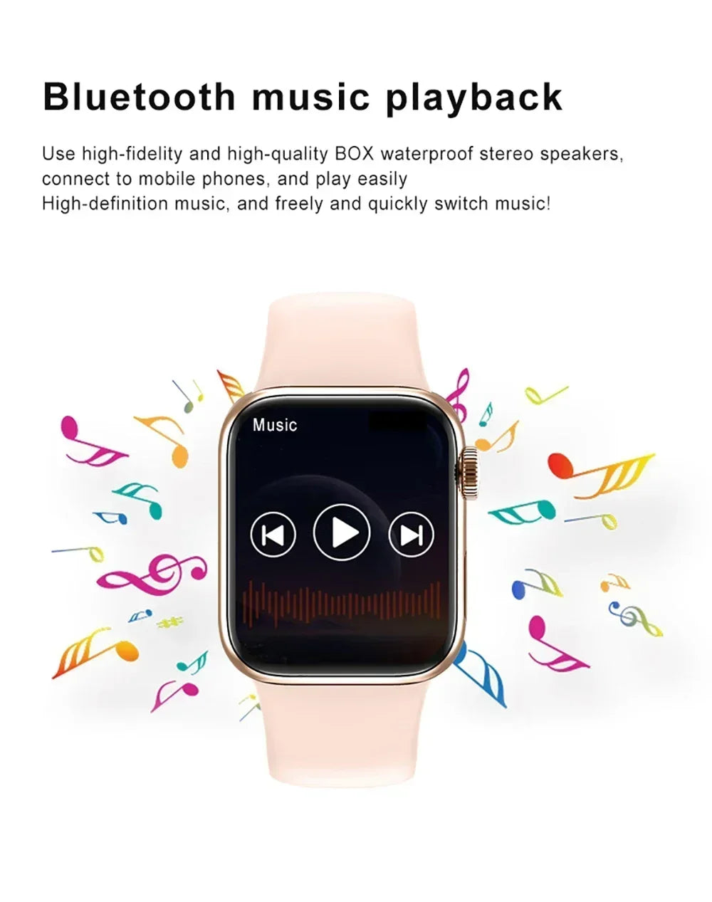 Stay connected and track your health with this stylish smartwatch for men and women—compatible with Android and iOS!