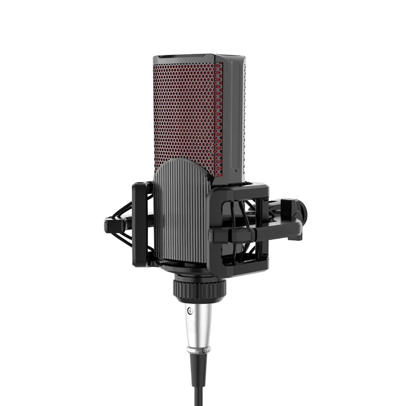 Improve your audio quality with this microphone shock mount featuring a filter and windscreen. It reduces noise and vibrations for stable, clear sound—perfect for professional recordings!