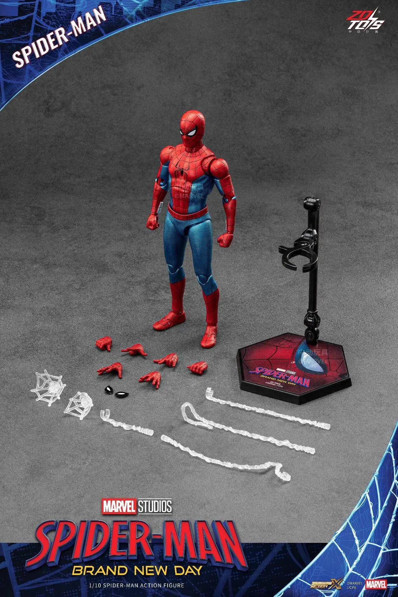 ZDTDS Original Spider Man Brand New Day PUNK SUIT Scarlet Spider 2099 ADVANCED SUIT 1/10 Marvel Action Figure Model Toy Gift