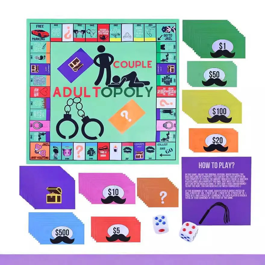 Couple Chessboard Monopolys Party Game, Adult Couple Dating Game Night for Various Festivals, Board Game Gifts for Adult 2025