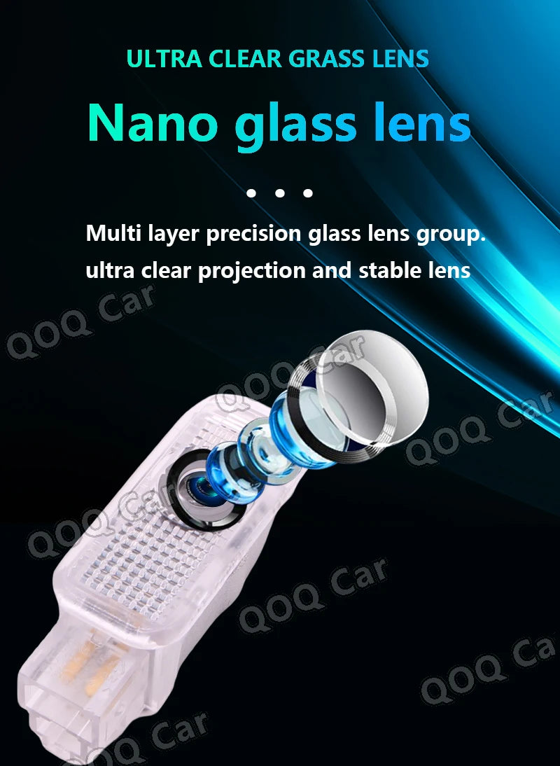 For Audi A4 A6L A5 A6 A8L Q8 Q3 Q4 Q5L Q7 RS ABT RS S7 S5 S6 Quattro Led Car Door Welcome Light Ghost Shadow Projector Logo Lamp