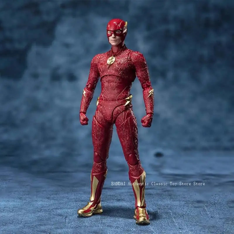 Bandai The Flash Anime Figure SHF The Flash Batman Action Figure Collectibles Model High Poseability Toys For Boys Gift