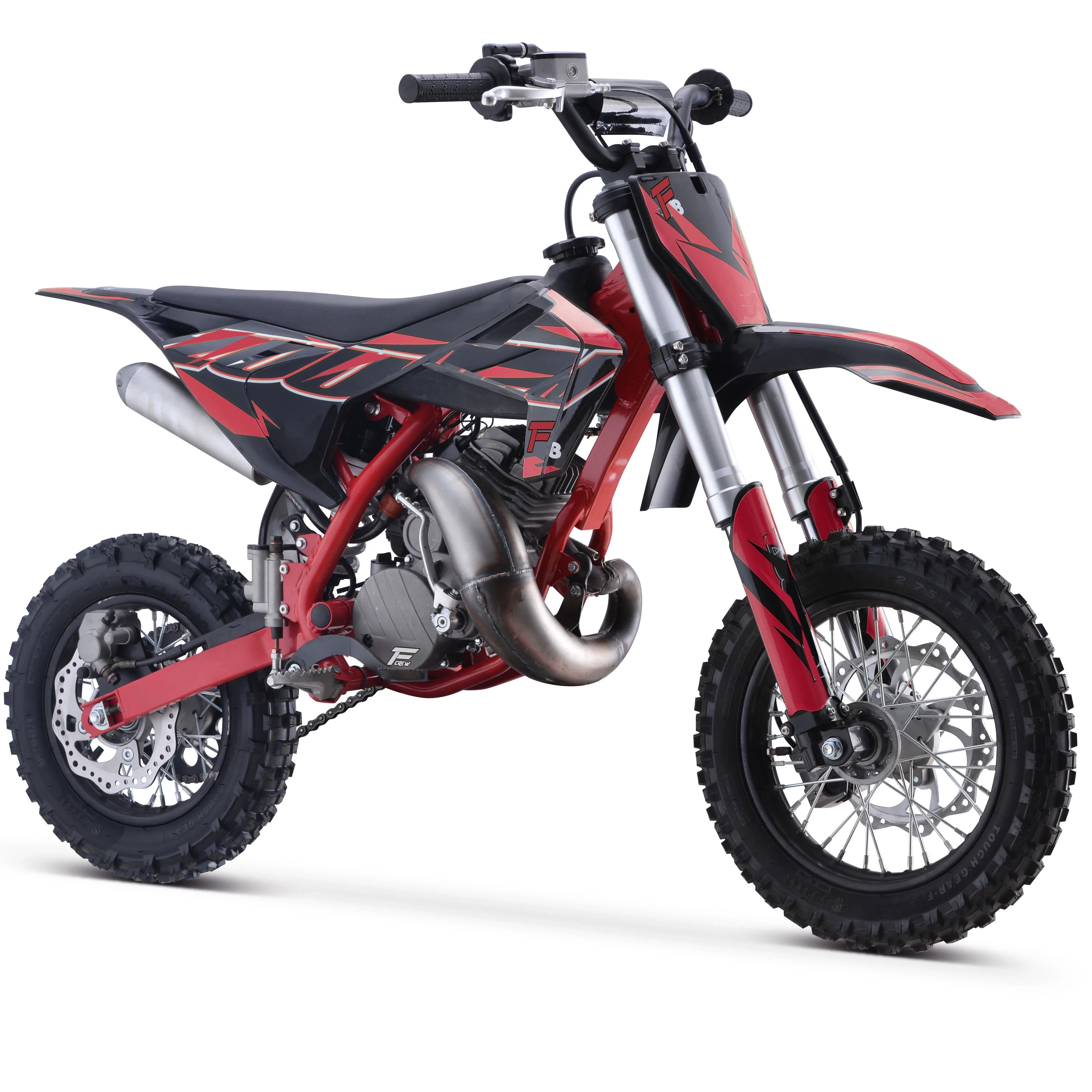 Perfect for young riders, this 50cc 2-stroke mini dirt bike features electric start and off-road capability—ideal as a pit bike for kids ready for adventure!