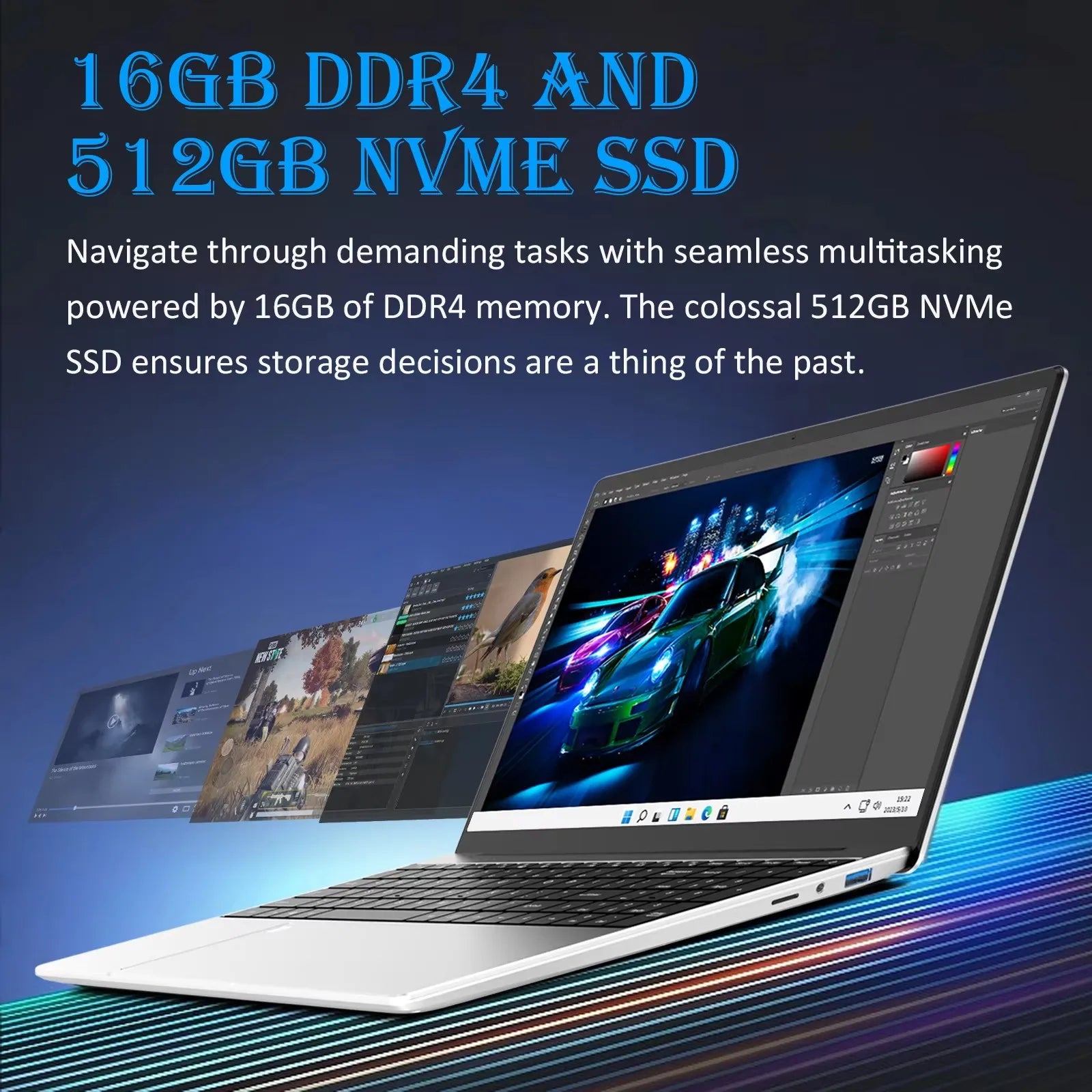 Experience powerful performance on the go with this ultra-slim 15.6" laptop—featuring an Intel N95 processor, massive 32GB RAM, 2TB (2048GB) storage, a long-lasting 7500mAh battery, Windows 11 Pro, fingerprint unlock, and gaming-ready specs!