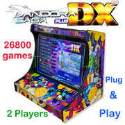 2 Players Arcade Video Game Console 22 Inch LCD Bartop build with SAGA ARCADE DX 26800 In 1 Coin Acceptor Joystick Button To TV
