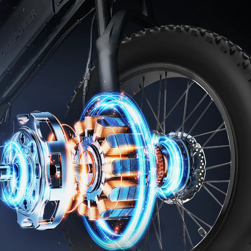 DEEPOWER S8 high-end 3500W48V60Ah mountain off-road electric bicycle, suitable for adults to ride in snow and deserts
