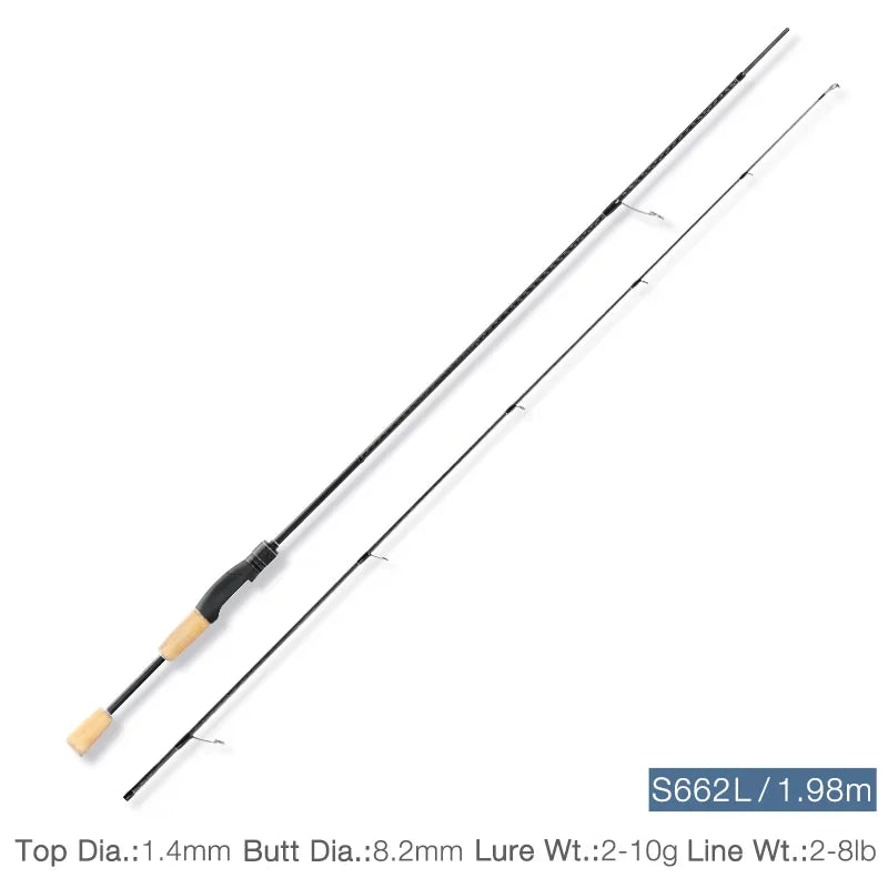 TSURINOYA DRAGON Light Game Fishing Rod 1.6m 1.8m UL Fast Action FUJI Guide Spinning Casting Carbon Rod For Trout Rochfish Bass
