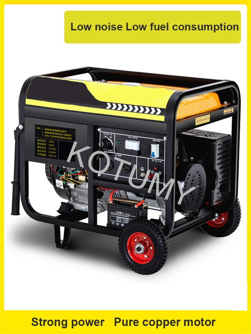 Reliable and powerful, this high-power household gasoline generator is perfect for flood control and disaster relief—featuring both manual and electric start with 220V output for essential backup power!