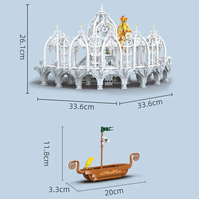 Movie Rings Rivendell Building Blocks MOC City of Elven Architecture Model Brick Assembly Puzzle Toys Children Christmas Gift