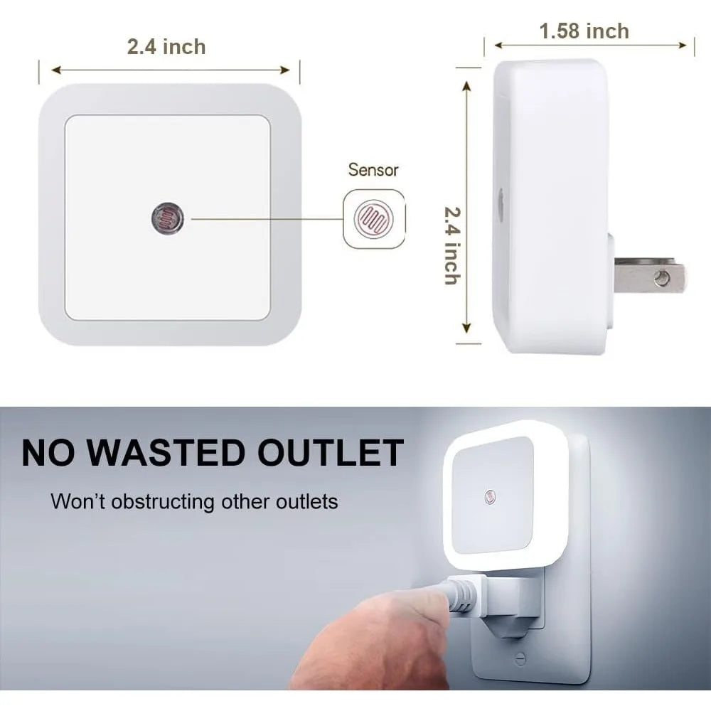 Light up your nights effortlessly with these LED night lights—plug-in design with dusk-to-dawn light sensor for automatic on/off convenience!