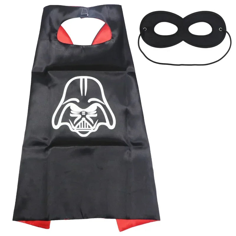 Super Hero Masquerade Mask Cape Cloak Anime Spider Man Batman Cloak Action Captain America Figure Toys Cosplay Child Party Gifts