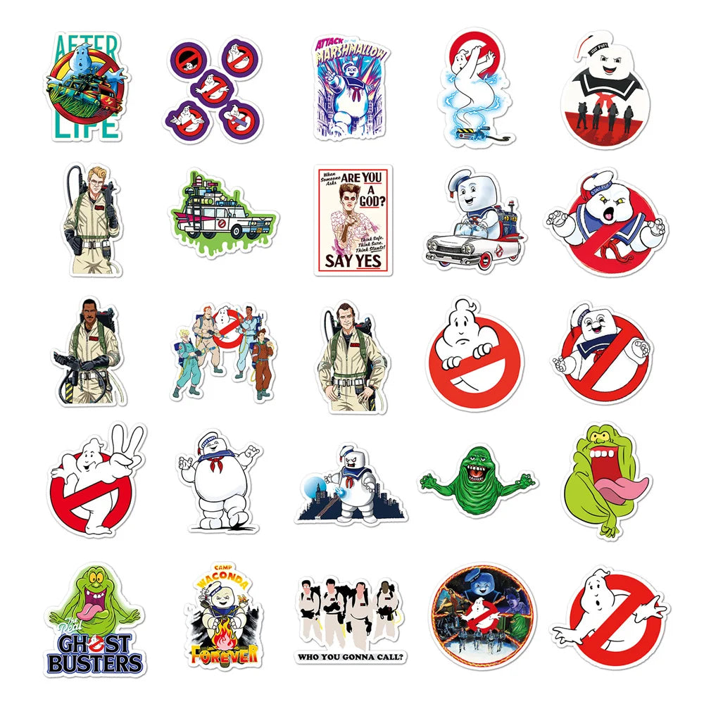 50PCS Personalized American TV Ghostbusters Graffiti Stickers DIY Skateboard Water Cup Luggage Stickers