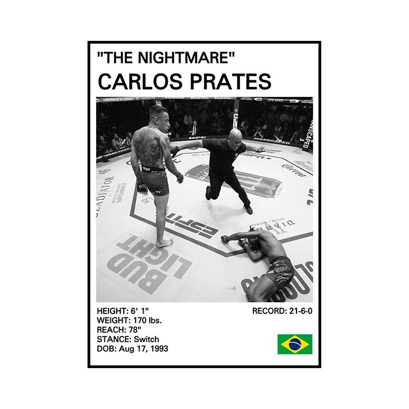 no frame Black and White Boxing Legends Canvas Poster Boxing Inspirational Canvas Painting Print Wall Art for Gym Bedroom Home