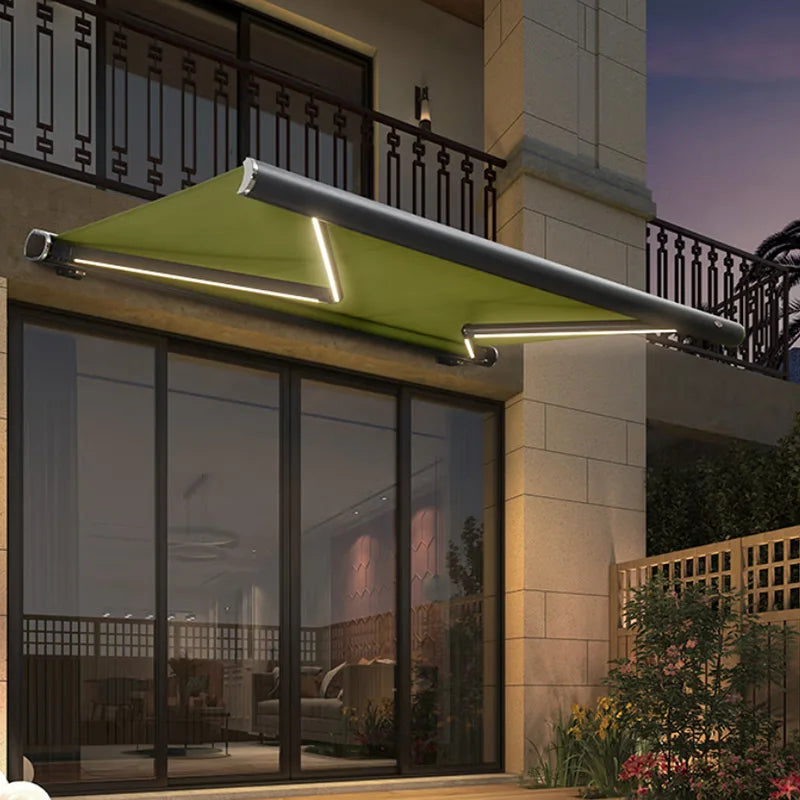 Retractable Awning Electric Awning Motorized Awning Full Cassette Awning Retractable Canopy Outdoor Awning Patio Awning