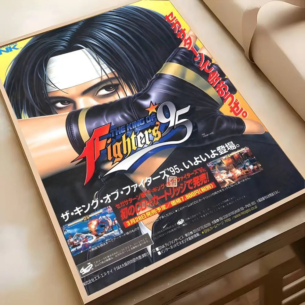 Game T-The King Of Fighters Poster High-definition Art Sticker Self Adhesive Waterproof Home Decoration