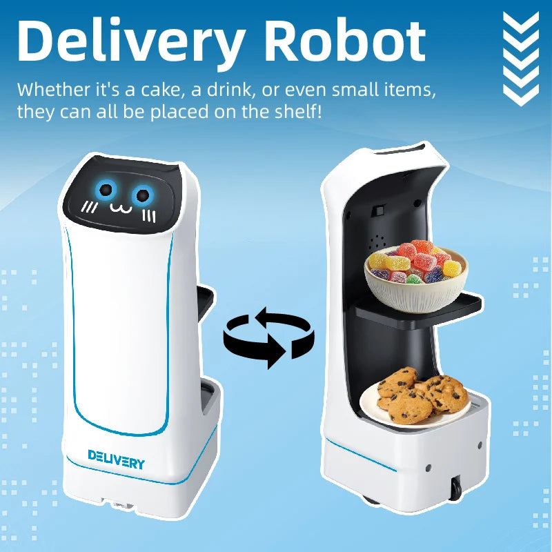 Novel remote-controlled car toys, electric food delivery robots, small item transportation games funny surprisest Christmas gift