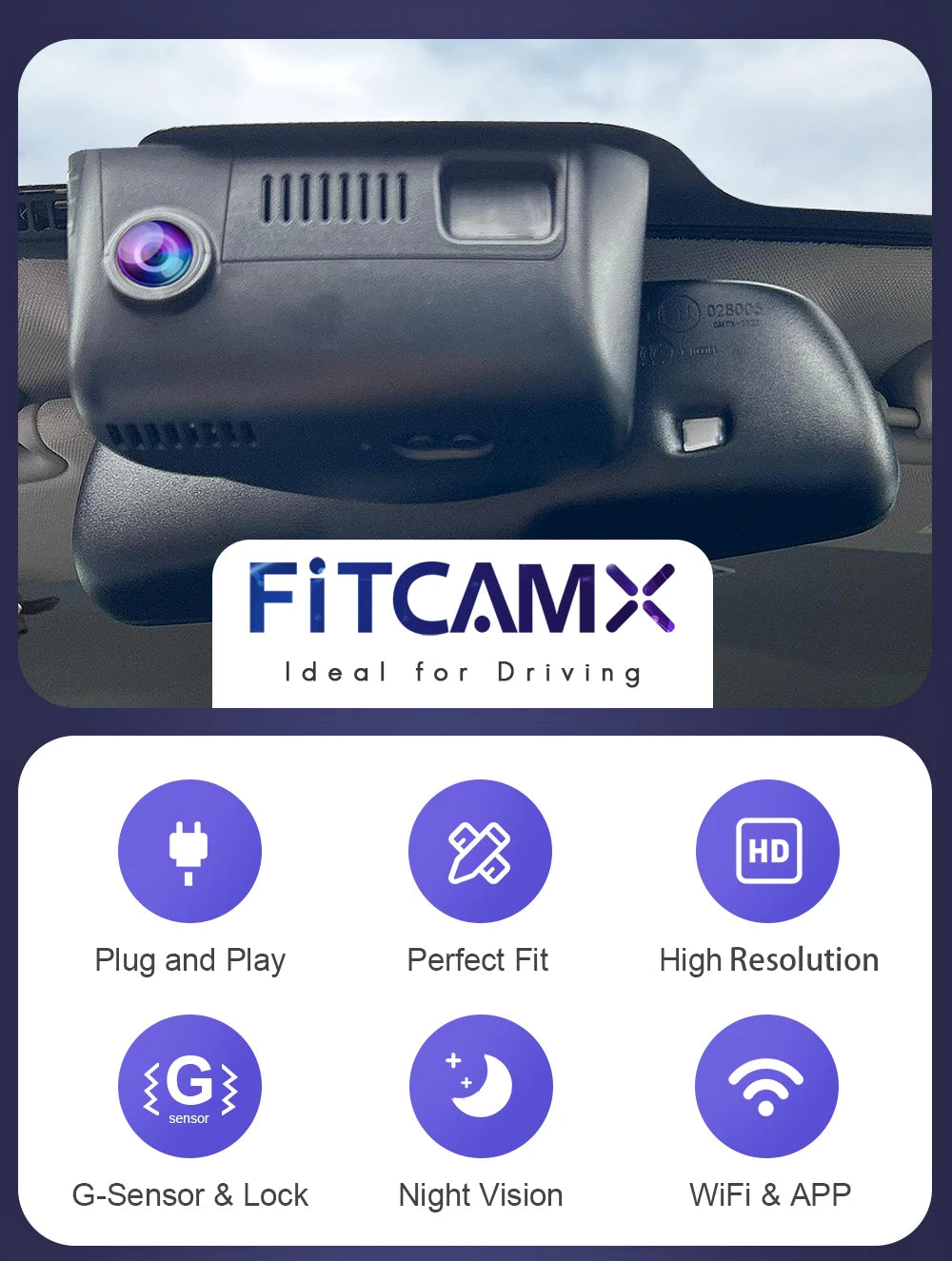 Dash Cam for Dodge Ram 1500 2500 3500 4500 (4th Gen) 2013-2018/ Challenger 2015-2023/ Durango 2014-2020,Fitcamx Dashcam 4K