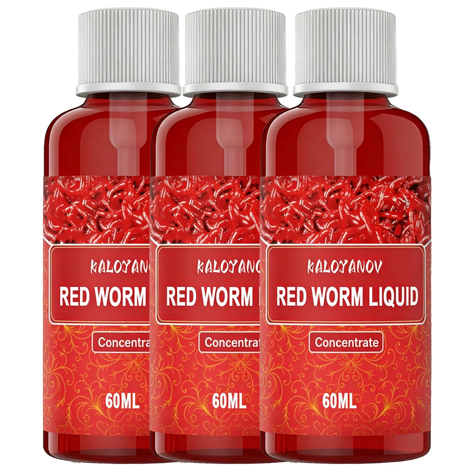 60ml Red Worm Liquid Concentrated Fish Attractant for Carp Fishing Bait Additive Lure Scent Fast Attraction Professional Gear