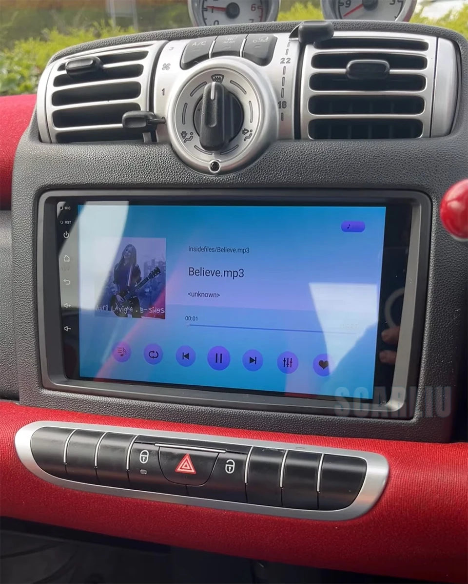 For Smart Fortwo 451 2005 - 2010 2010-2015 Multimedia GPS Navigation DSP RDS 4G SWC CarPlay 2Din 9inch Android Auto Car Radio