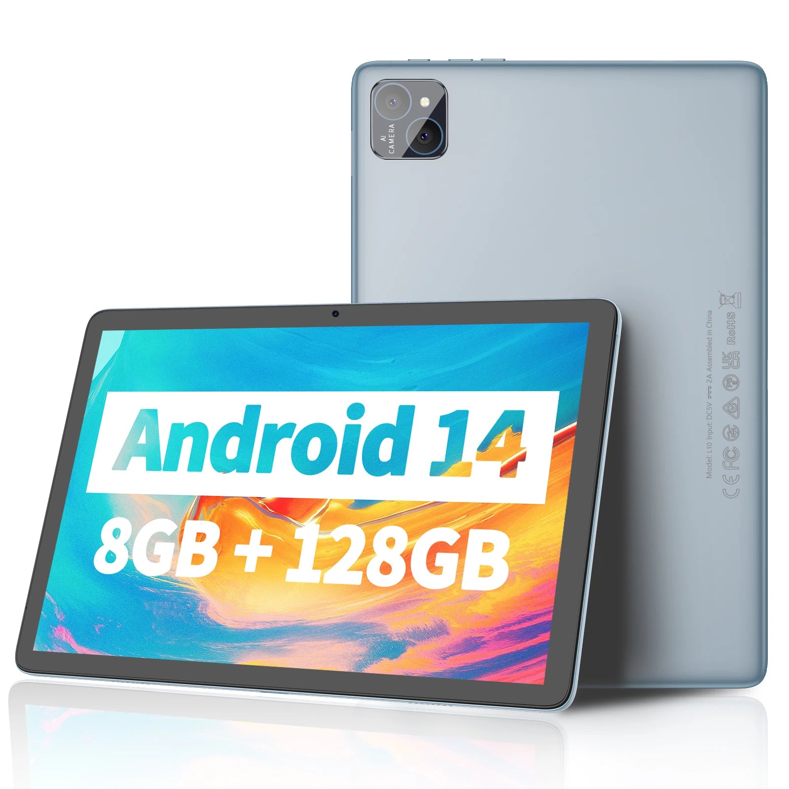 Stay productive and connected with this 10-inch Android 14 tablet—powered by an octa-core processor, 8GB RAM (4GB + 4GB expandable), 128GB storage, 5G & WiFi connectivity. Includes keyboard, mouse, and protective case for versatile use!