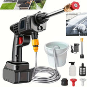 Portable Wireless High Pressure Car Washer Water Gun Strong Power Household Lithium Battery Rechargeable Washing Machine Tools