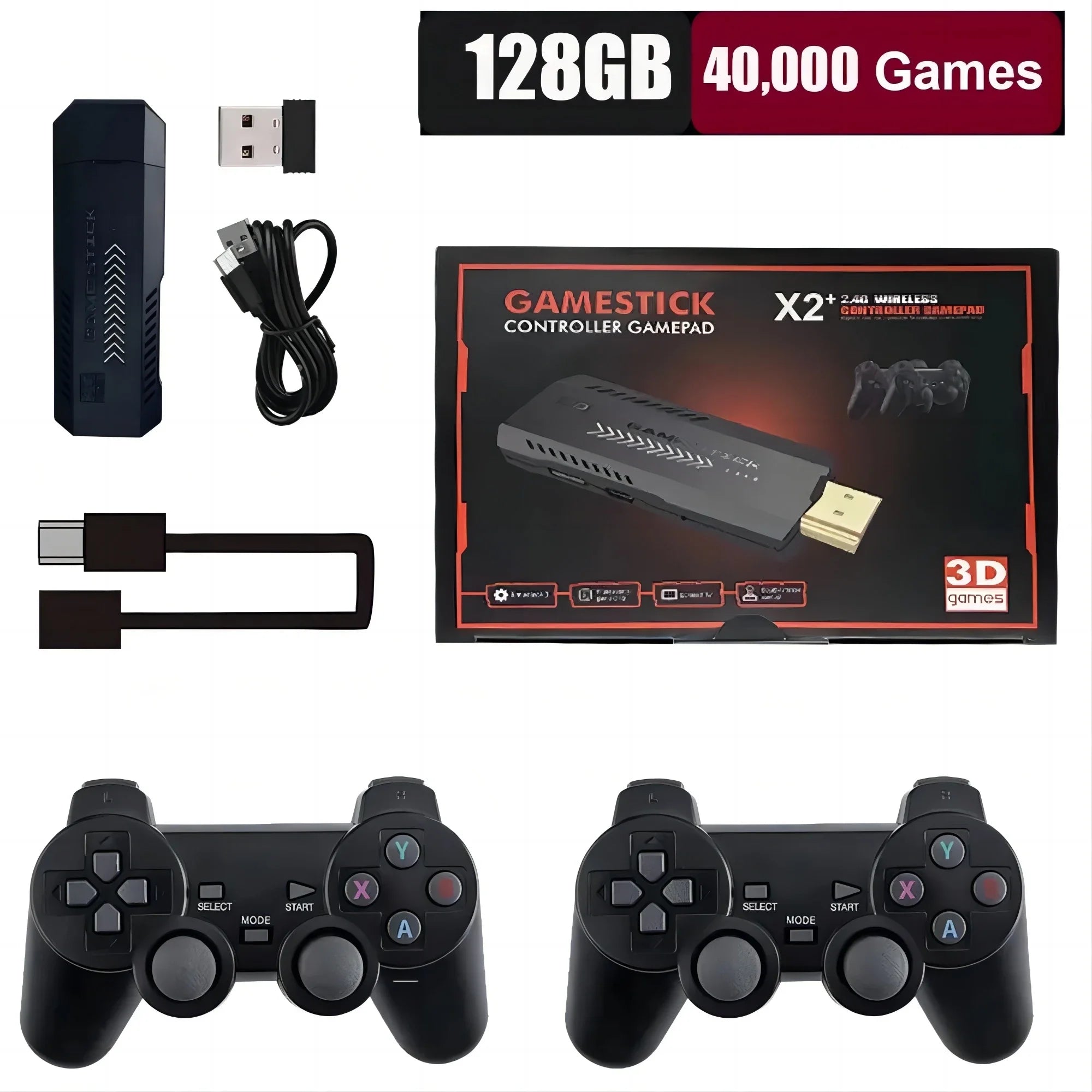 New Classic Video Game Console. Wireless 4K HD Controller. 30000 Games, 50 Simulators. Compatible with PS1, N64 Retro Gaming