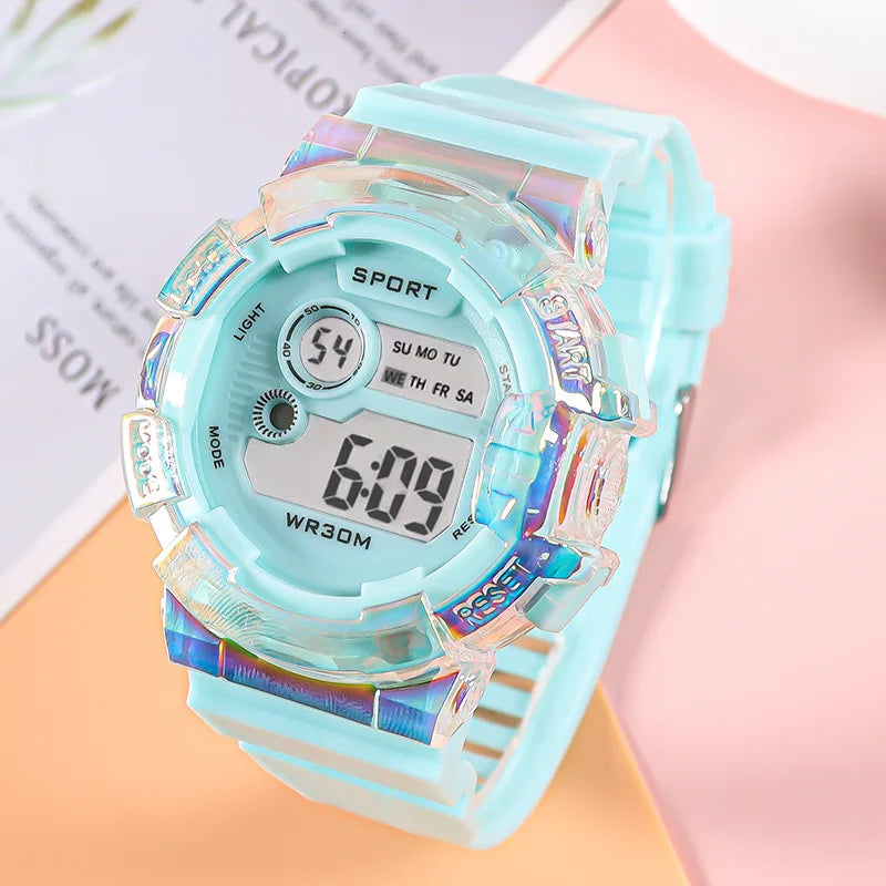Fashion Kids Watches LED Digital Watch for Kids Boys and Girls Sports Clock Alarm Luminous Students Electronic Wristwatch Gifts