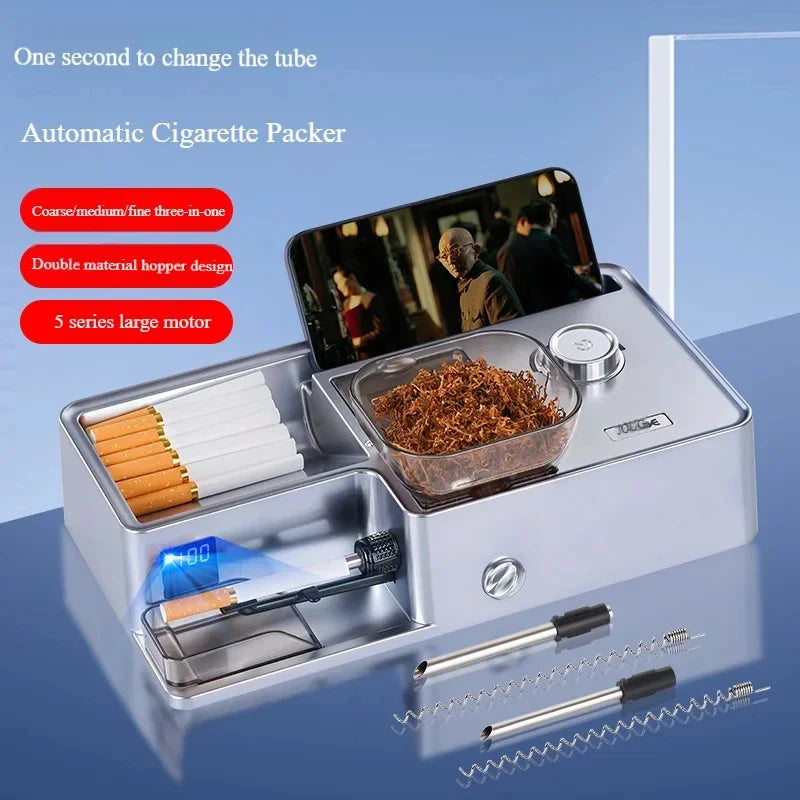 Automatic Cigarette Rolling New 3 in 1  Machine Electric Cigarette Maker Smart Sensing Injector Tobacco Filling 5.5/6.5/8mm Tube