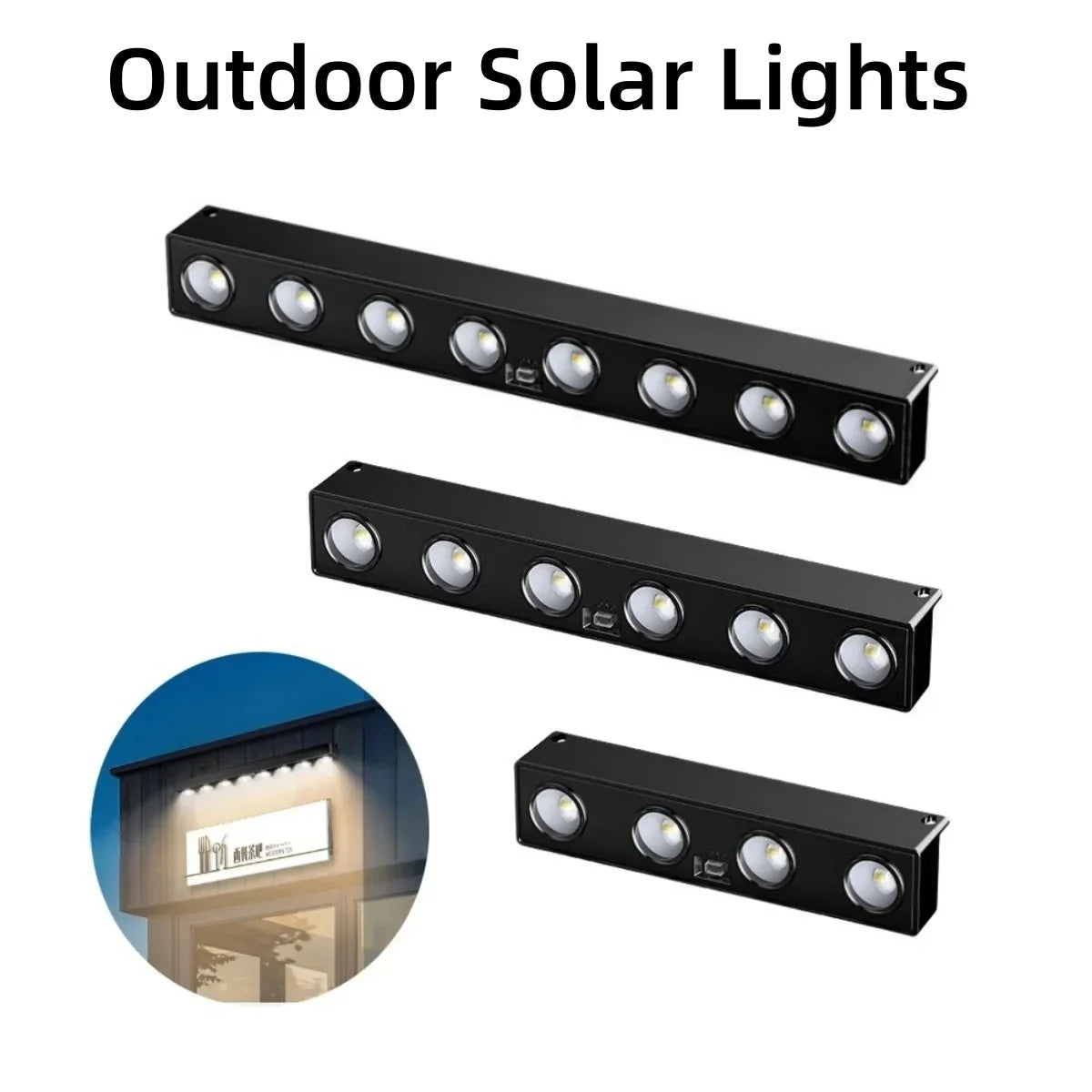4/6/8LED Solar Wall Light Outdoor Waterproof Garden Decor Balcony Staircase Fence Home Atmosphere Lighting Solar Powered Lamp