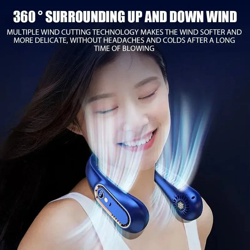 Portable neck fan