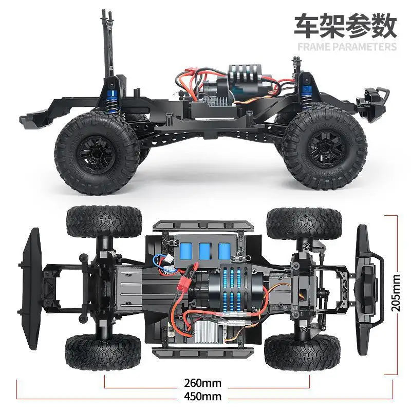 Huangbo 1:10 Full Scale Four-Wheel Drive Off-Road Climbing Vehicle Rc Remote Control Car Model Toy High-End Boy Birthday Gift