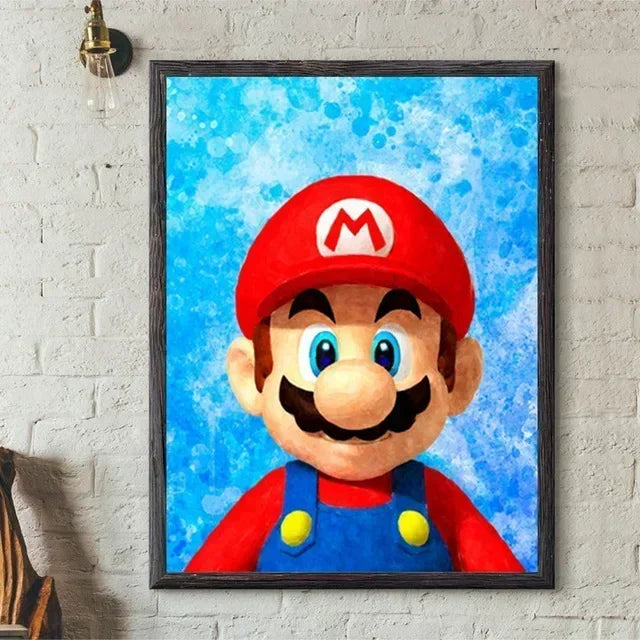 Super Marios Bros Poster Anime Luigi Yoshi Room Wall Canvas Painting Posters Kawaii Background Decoration Art Wall Pai