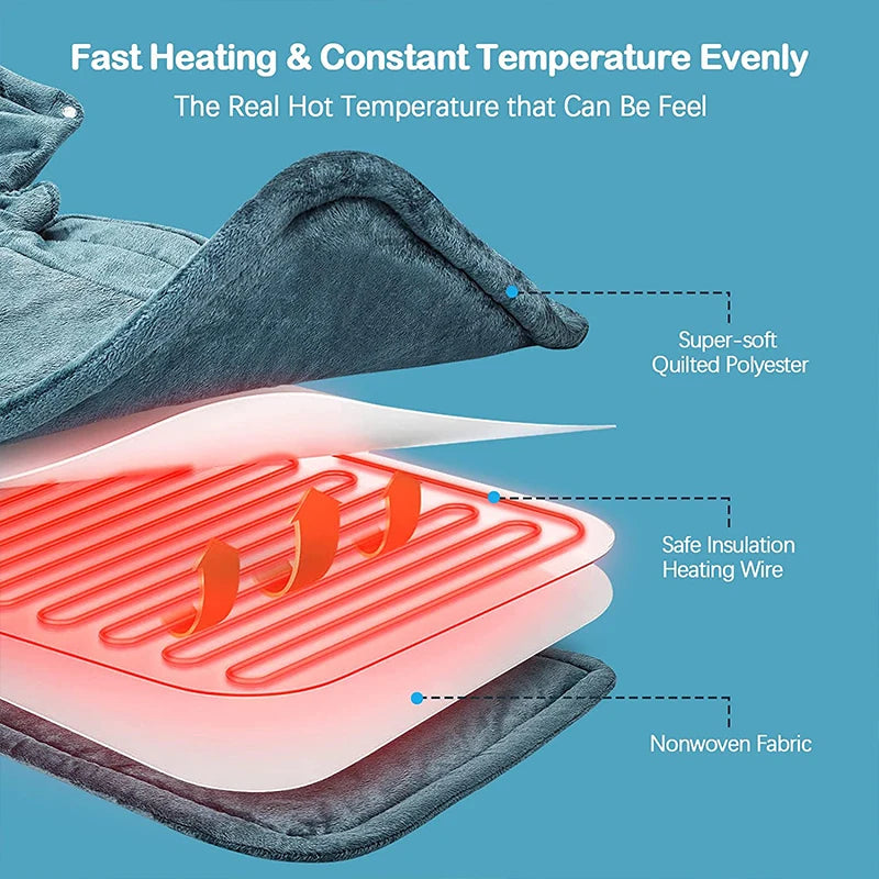 Graphene Heating Pad, Neck, Shoulder, and Back Heating Pads, 6 Heating Options,Heater Pain Relief Adjust Temperature Pads