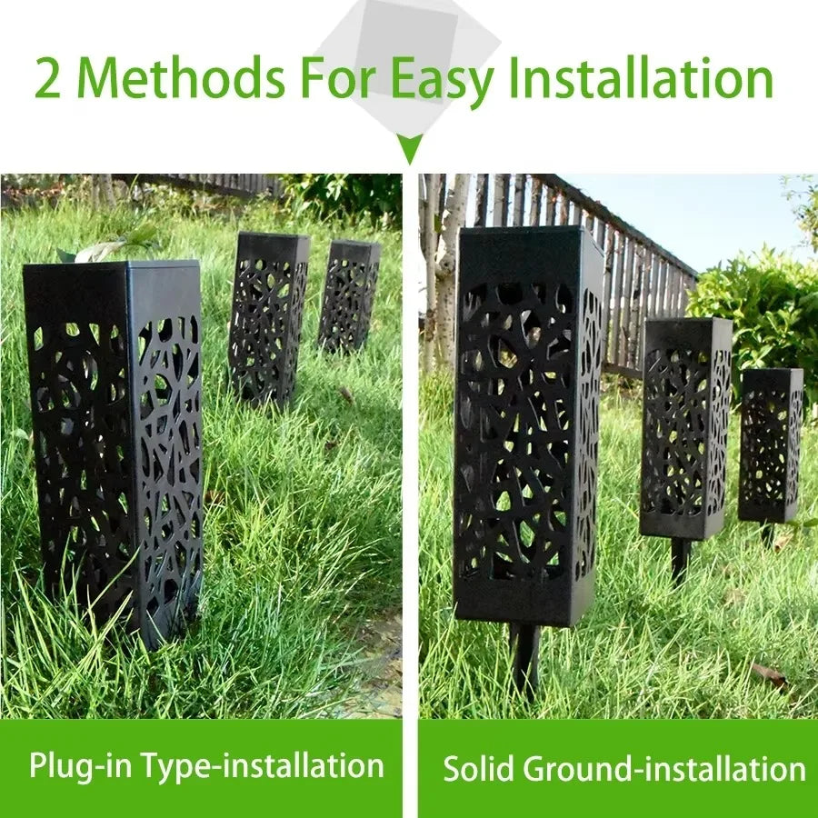 Outdoor LED Solar Lights Solar Powered Garden Lamp Waterproof For Yard Patio Lawn Pathway Walkway Decoration Lighting