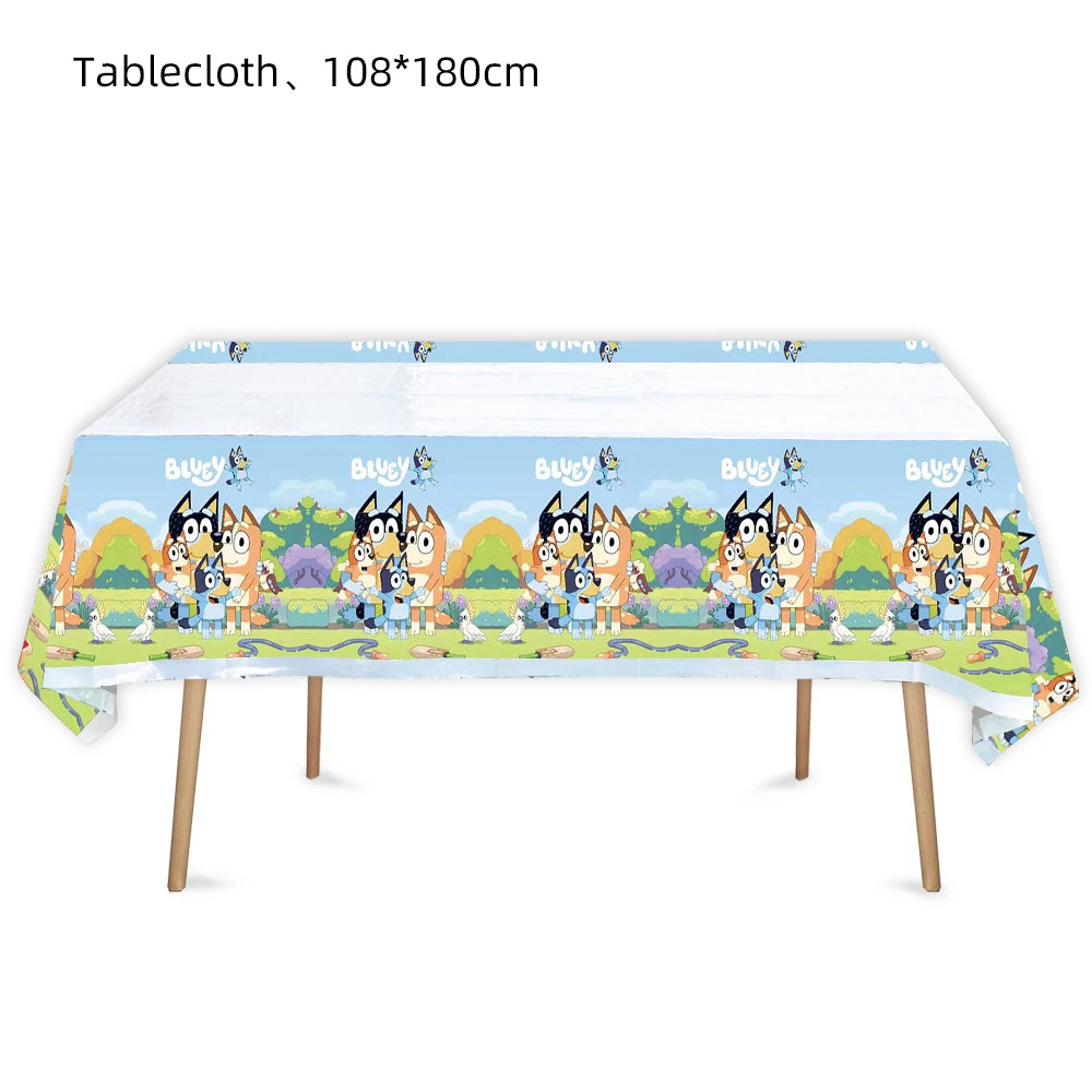 Blue dog Birthday Party Supplies Goodie Bag Stuffers Fillers Tableware Plates Cups Napkins Tablecloth Party Favor Decorations