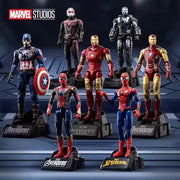 Marvel Action Figure Deformable Toy Iron Man MK3 Captain America Joints Mobility Head Shaped Statue Model Doll Toys Kids Gifts