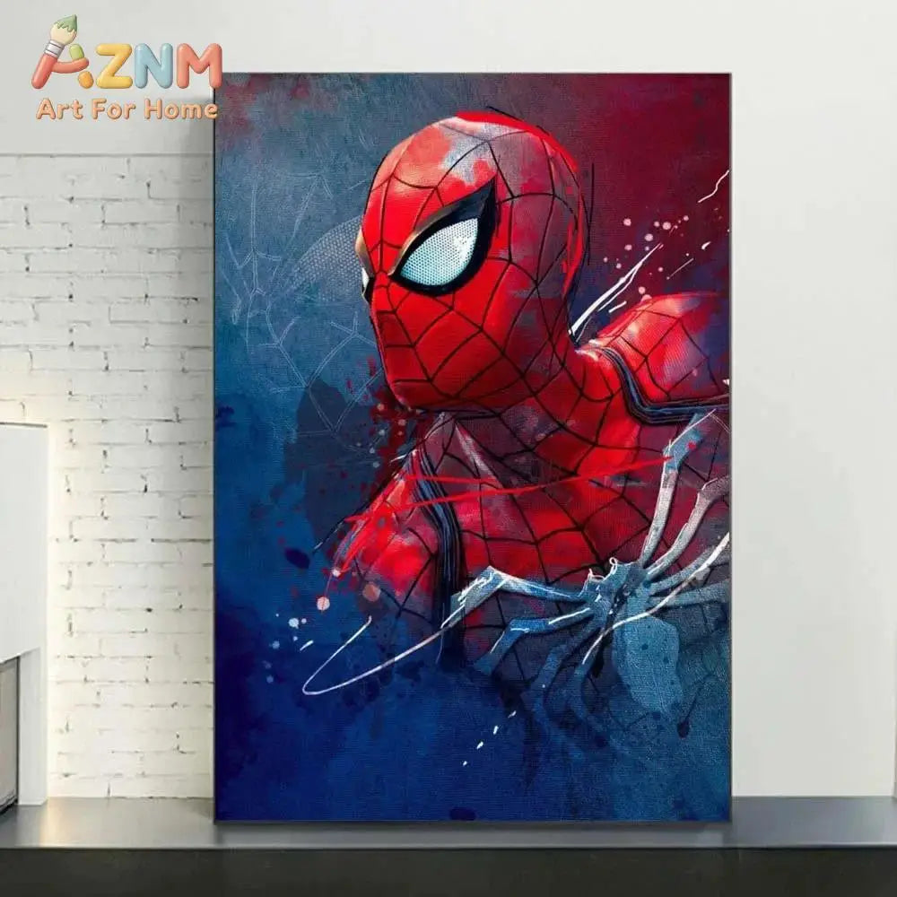 Marvel Movie Watercolor Spiderman Superhero Canvas Posters Modern Home Wall Art Painting Print Picture Room Decor