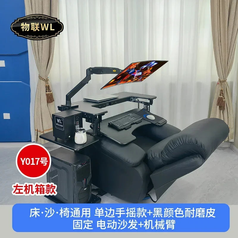 Computer desk bed notebook desktop computer desk bedside table lifting table lazy table cockpit suspension bracket