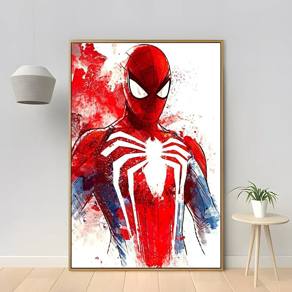 1pc Frameless Canvas Painting SpiderMan Marvel Movie Style Wall Art Posters Superhero Home Decor Canvas Painting Mural Prints