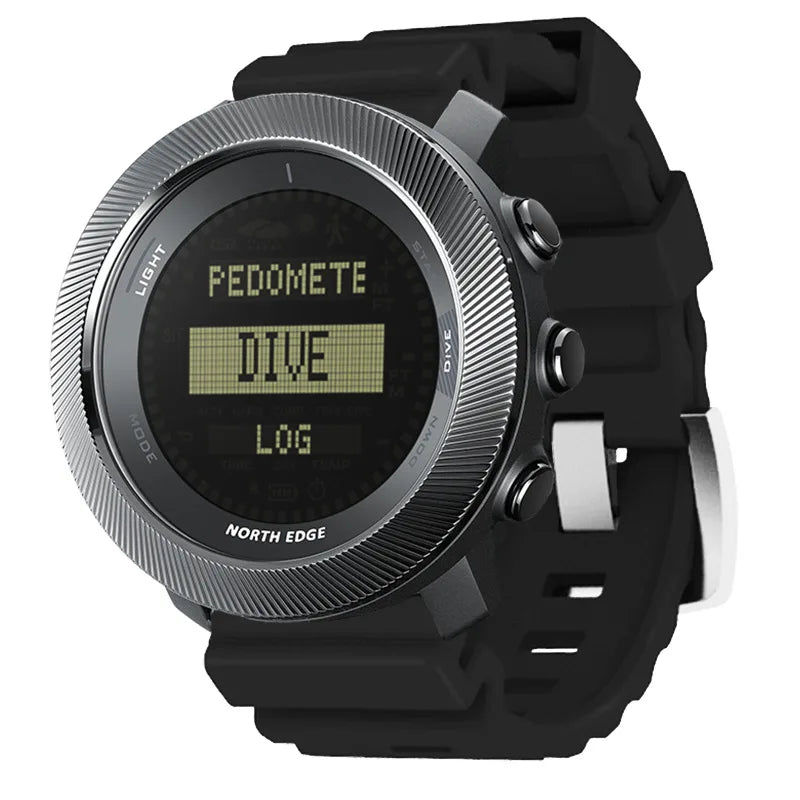Outdoor Sports Smartwatch with Free Diving Altitude Air Pressure Compass World Time Waterproof 100 Meters
