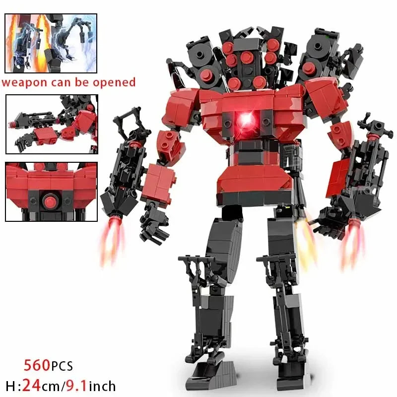 Moc Skibidi Toilet Action Figures Model Building Blocks Camerman Titan Speakerman Surveillance Man TVMan Boys Toys For Kids Gift
