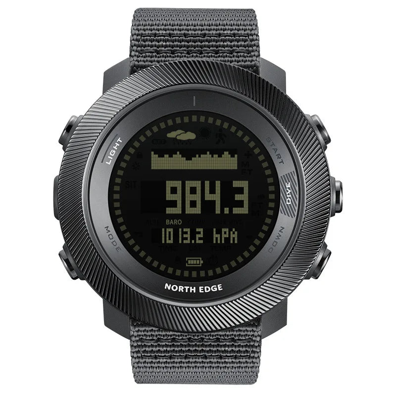 Outdoor Sports Smartwatch with Free Diving Altitude Air Pressure Compass World Time Waterproof 100 Meters