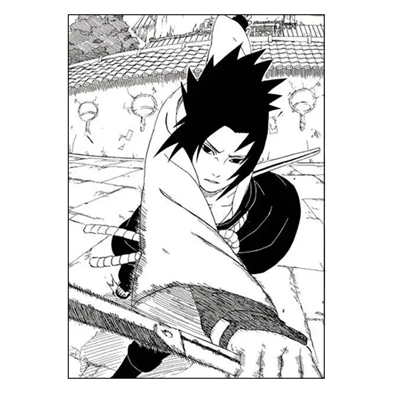 Naruto Decorative Painting Frameless Anime Cartoon Printing Uchiha Sasuke Poster Room Decoration Canvas Mural Holiday Gifts