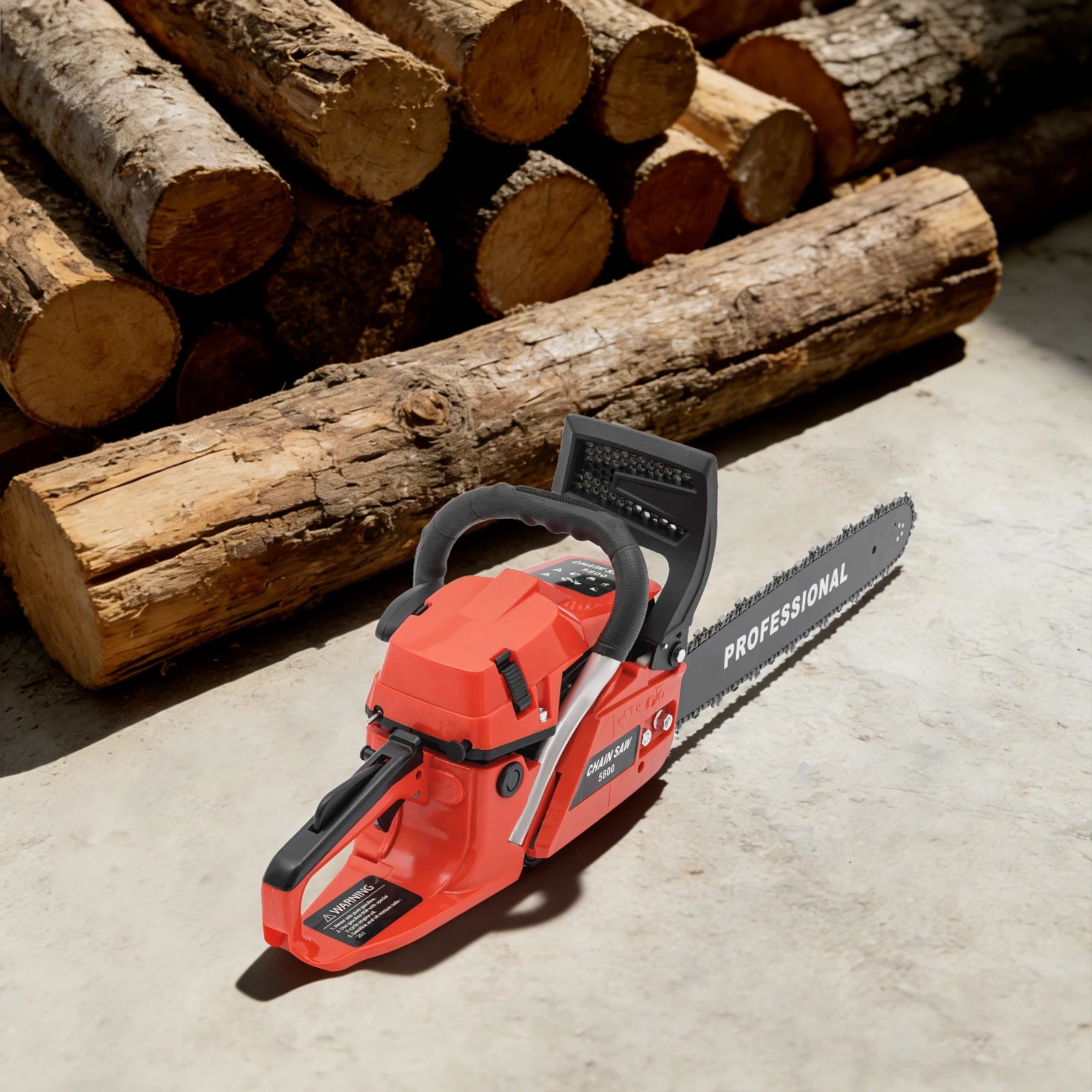 58cc 20-Inch Gas Chainsaw, 2-Stroke High-Performance Chain Saw for Wood Cutting, Tree Pruning, and Gardening