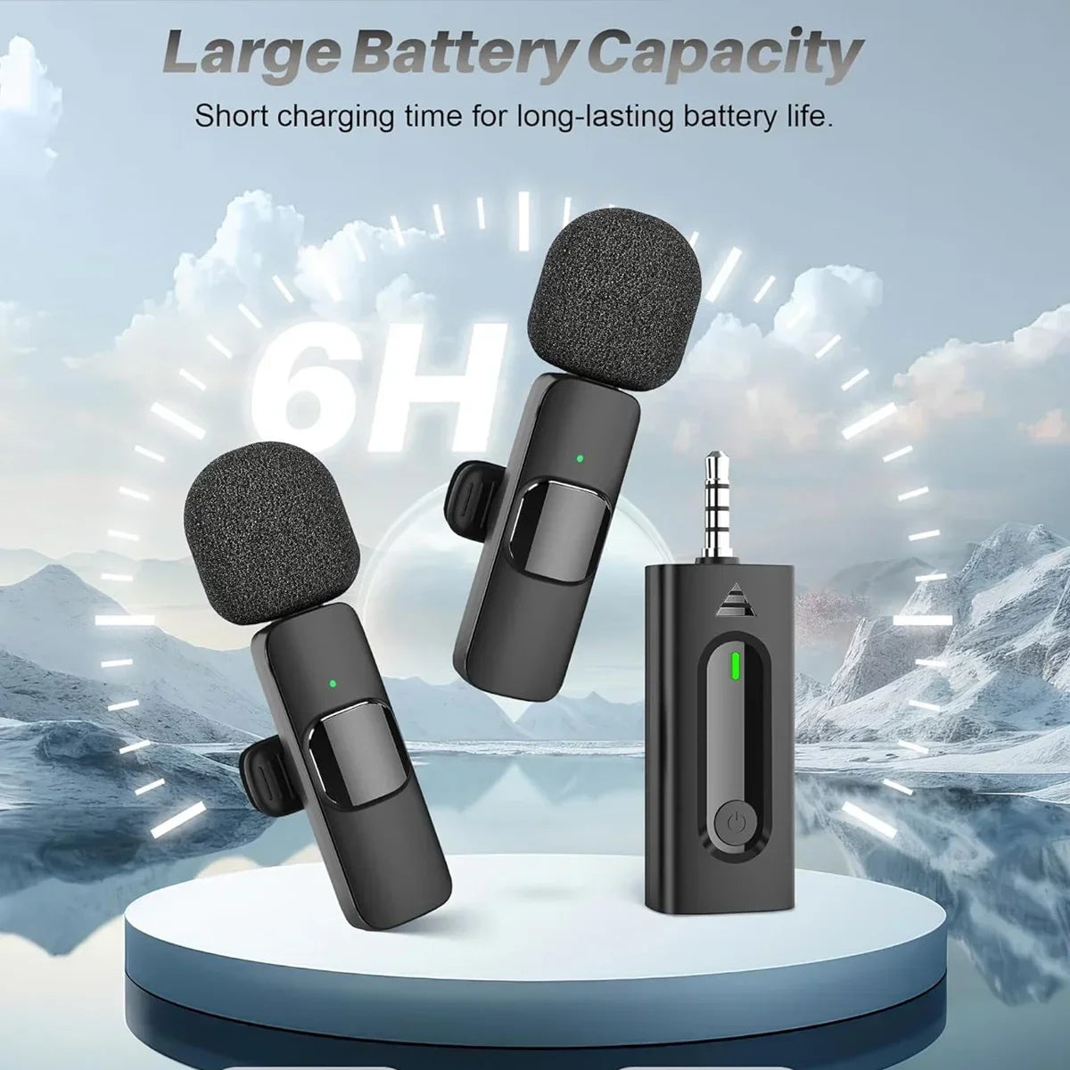 NEW Wireless Lavalier Microphone for Live Streaming/YouTube/TikTok/Facebook Live Noise Reduction Mic For iPhone/Android