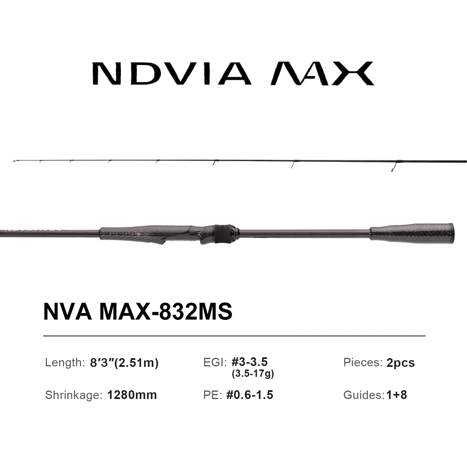 PURELURE NEW NDVIA MAX Ajing And Eging Tubular Tip 8FT 8.3FT 8.6FT 1.2-10G Soft Lure And EGI F/MF Action Perch Pike Zander Squid