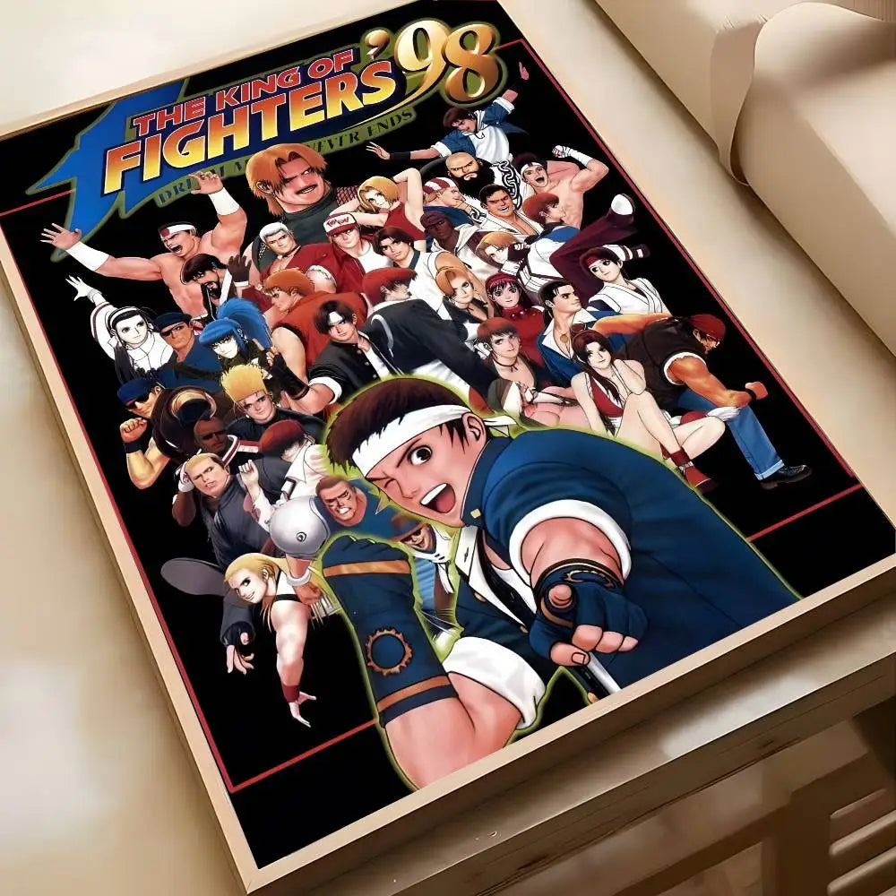 Game T-The King Of Fighters Poster High-definition Art Sticker Self Adhesive Waterproof Home Decoration